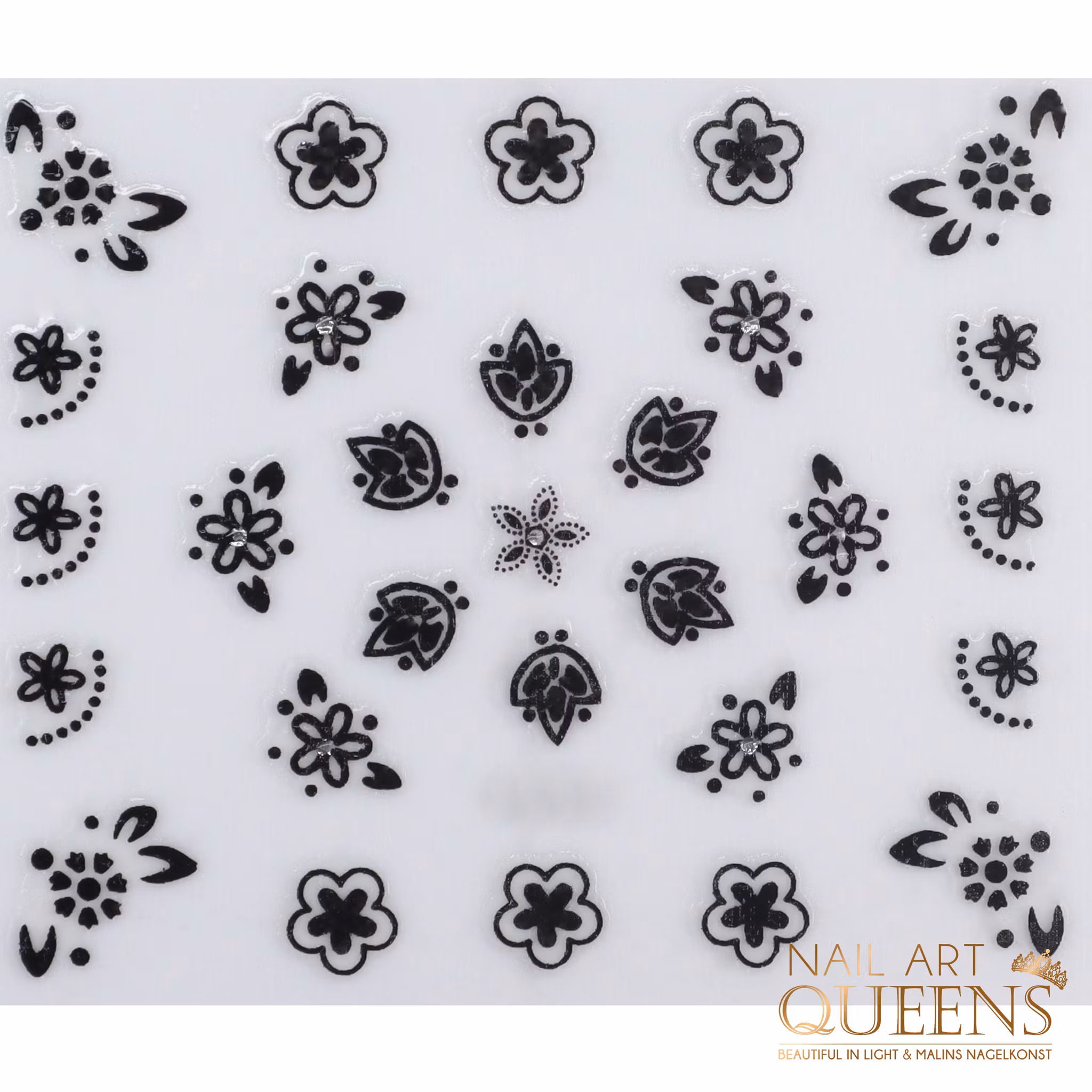 Stickers Black flowers