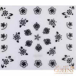 Stickers Black flowers