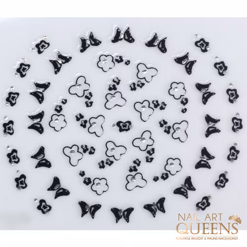 Stickers Black butterflies