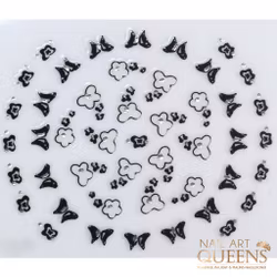 Stickers Black butterflies