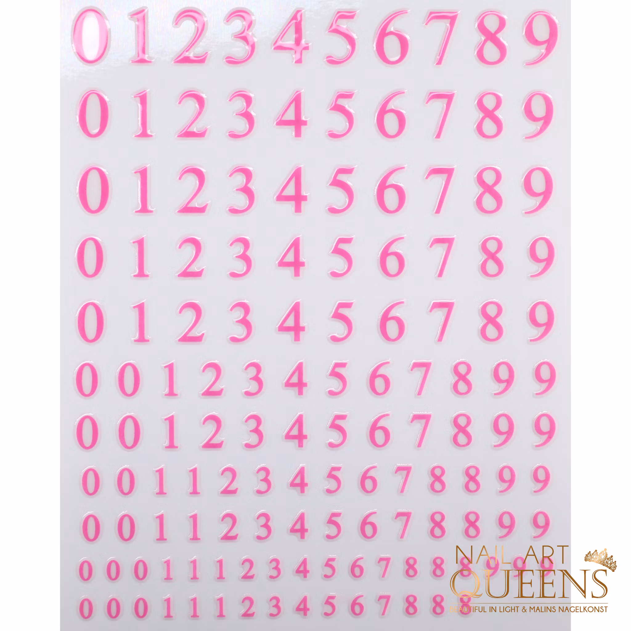 Stickers Pink number