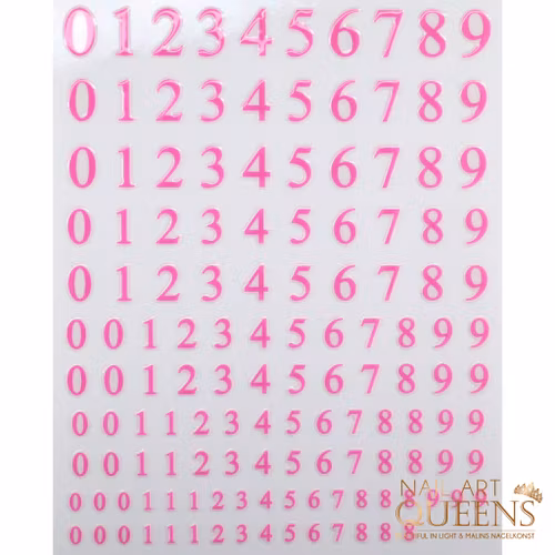 Stickers Pink number