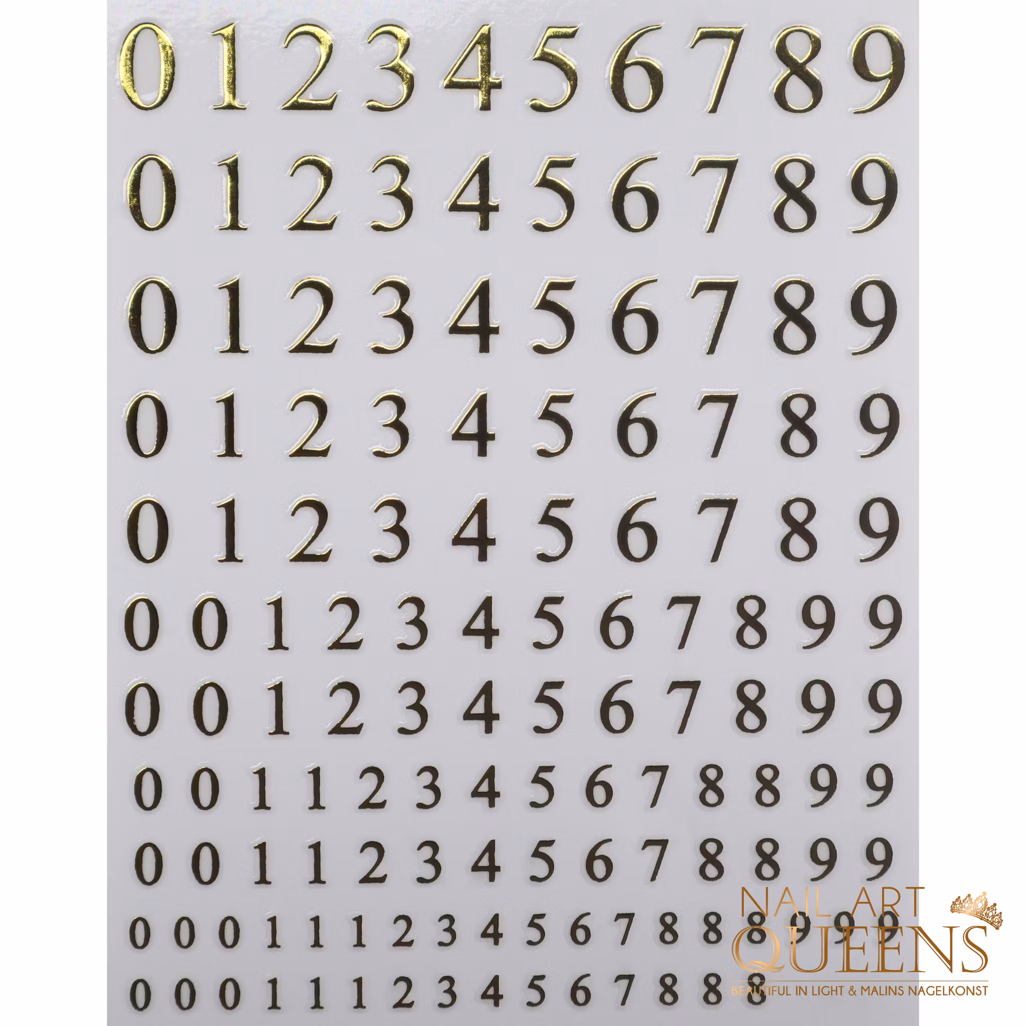 Stickers Gold number