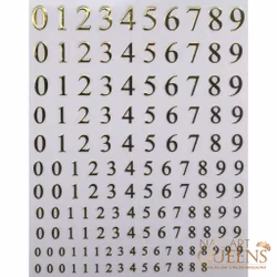 Stickers Gold number