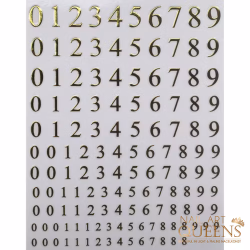 Stickers Gold number