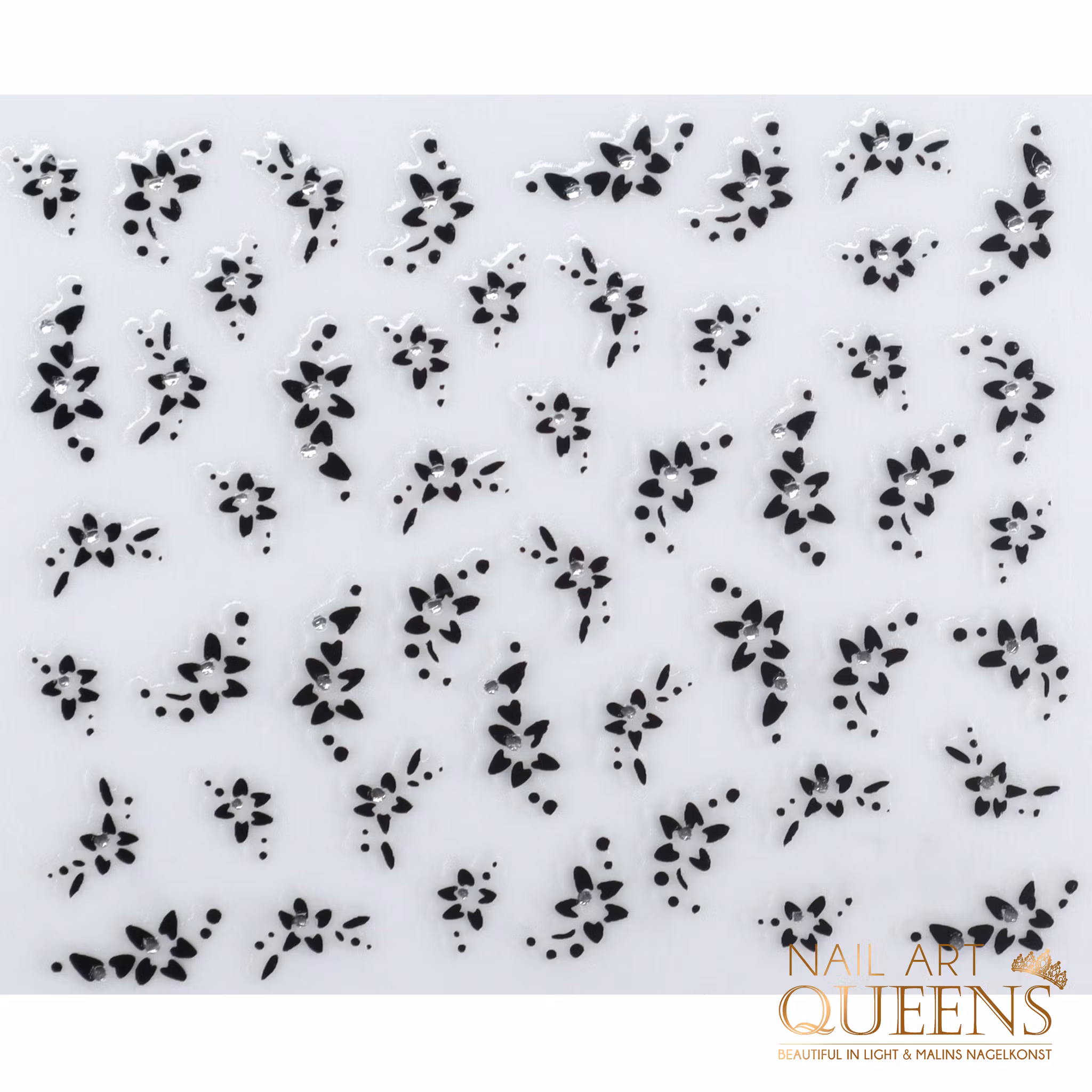 Stickers Black flowers