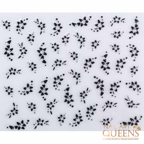 Stickers Black flowers