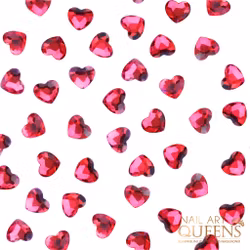 Hearts mini Hot Pink 6PCS