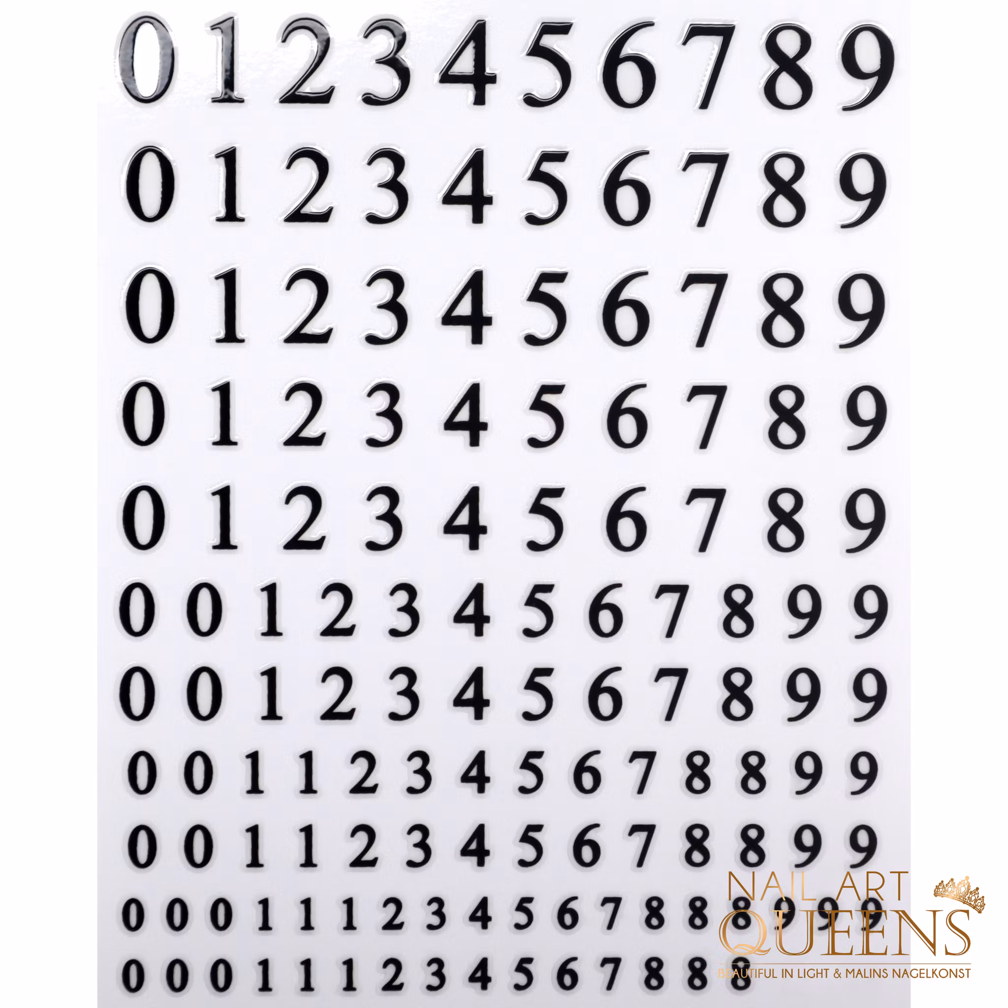 Stickers Black number