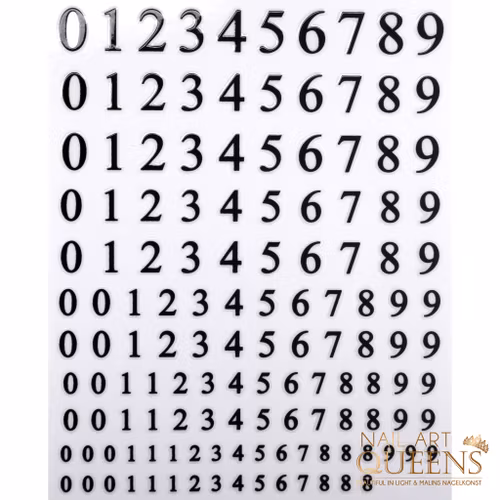 Stickers Black number