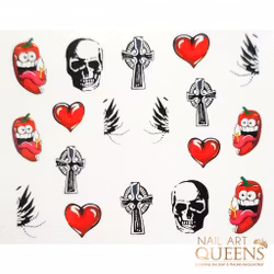 Stickers Sculls and hearts