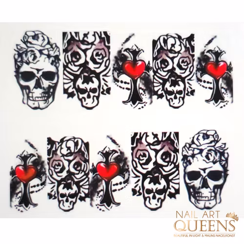 Stickers Sculls and hearts