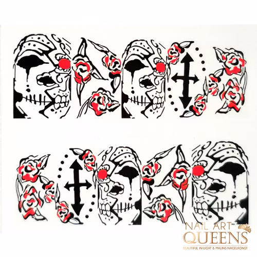 Stickers Sculls and roses