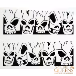 Stickers Sculls black and white