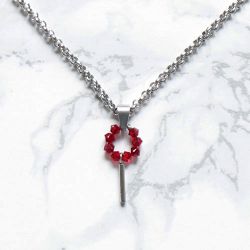 Kort Kristall Halsband - Romantikern R