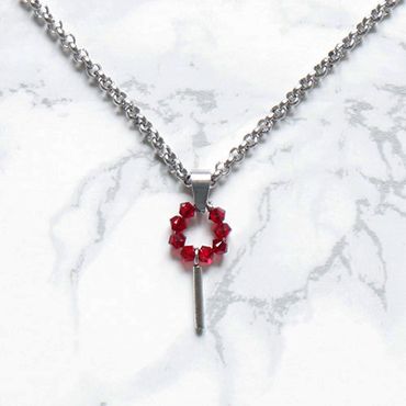Kort Kristall Halsband - Romantikern R