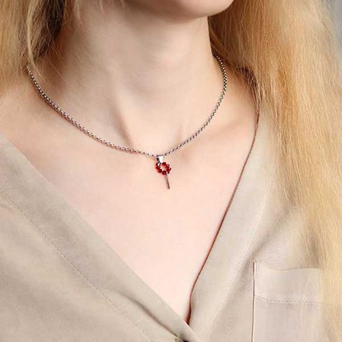 Kort Kristall Halsband - Romantikern R
