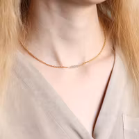 Tunt Halsband Med Kristaller - Enkelheten P