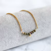 Guldpläterat Halsband Med Pärlor - Kastanjen K