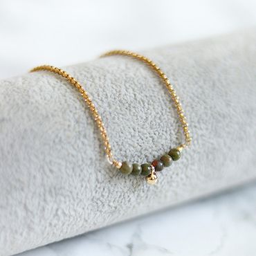 Guldpläterat Halsband Med Pärlor - Kastanjen K