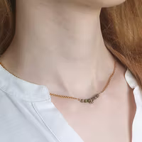Guldpläterat Halsband Med Pärlor - Kastanjen K