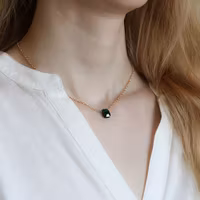 Tunt Grön Kristall Halsband - Hoppet V