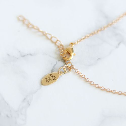 Guldpläterat Halsband Med Kristall - Glädjen D