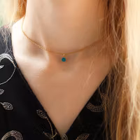Stilrent Halsband Med Blått Hänge - Kusten K