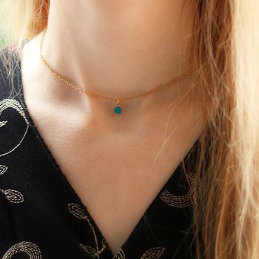 Stilrent Halsband Med Blått Hänge - Kusten K