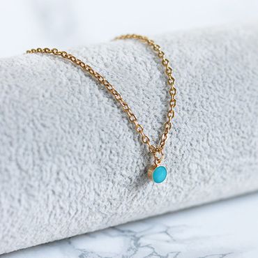 Stilrent Halsband Med Blått Hänge - Kusten K
