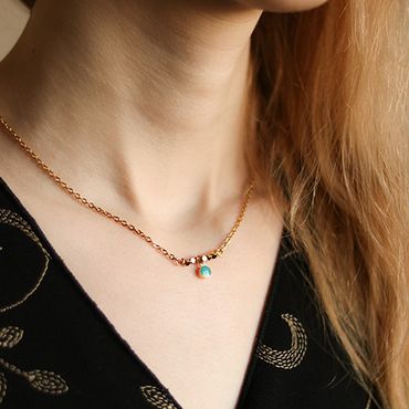Stiligt Guldpläterat Halsband - Brunnera B