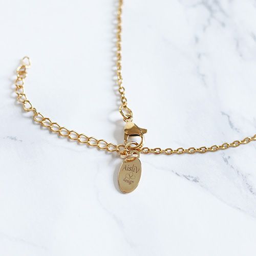 Kort Halsband Med Rosa Hänge - Ömheten S