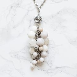 Långt Halsband Med Pärlor - Rimfrosten S