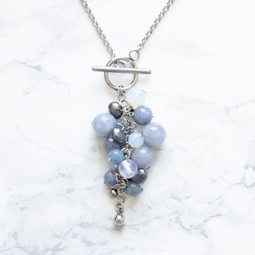 Halsband Med Blå Pärlor - Himlen D