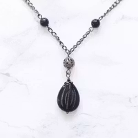Halsband Med Blå Guldsten - Droppen L