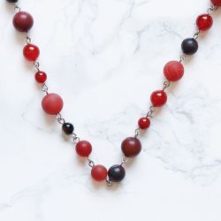 Halsband Med Röda Pärlor - Brasan U