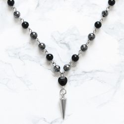 Onyx Och Hematit Halsband - Pantern P