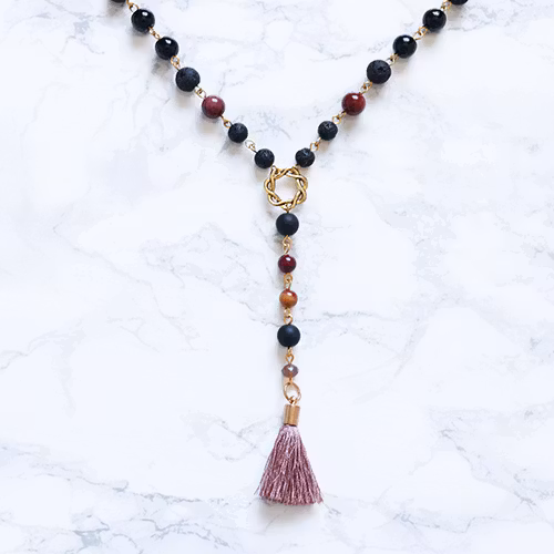 Långt Pärlhalsband Med Tofs - Kvällen V