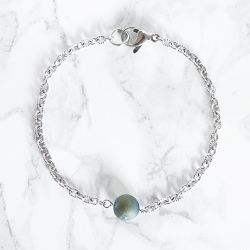 Armband Med Agat Sten - Blå Påfågel MP