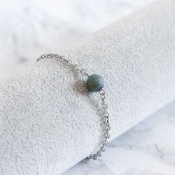 Armband Med Agat Sten - Blå Påfågel MP