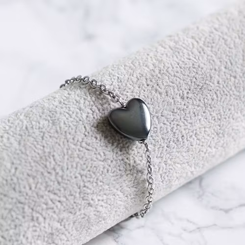 Armband Med Hematit Hjärta - Ån U