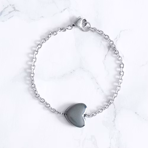 Armband Med Hematit Hjärta - Ån U