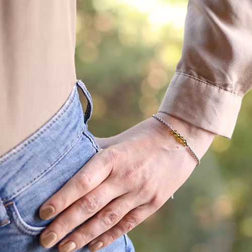 Armband Med Gröna Kristaller - Naturen N