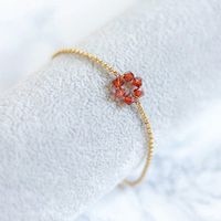 Guldpläterat Kristall Armband - Nasturtium N