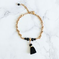 Enkelt Armband Med Svart Tofs - Mysteriet M