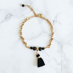 Enkelt Armband Med Svart Tofs - Mysteriet M