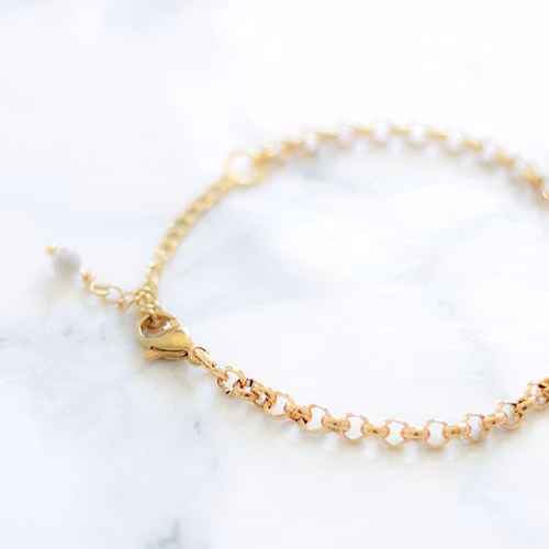 Enkelt Armband Med Grå Tofs - Stormen A