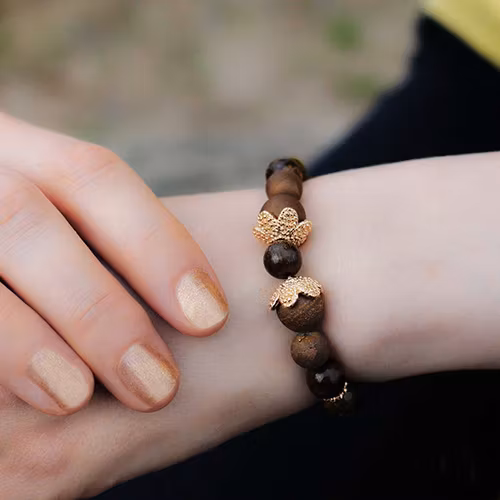 Armband Med Bruna Stenar - Ekollonet G