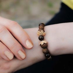 Armband Med Bruna Stenar - Ekollonet G