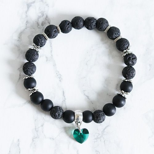 Armband Med Kristall Hjärta - Grönskan Z